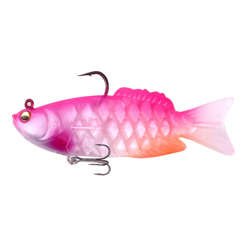 Soft Shad Bait Ultrasoft Multisection Silicone Jig Head Lure Dark Sleeper Swimbait Pour Bas