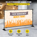10x8 Ft Support de fond réglable avec sac à main - robuste pour la fête