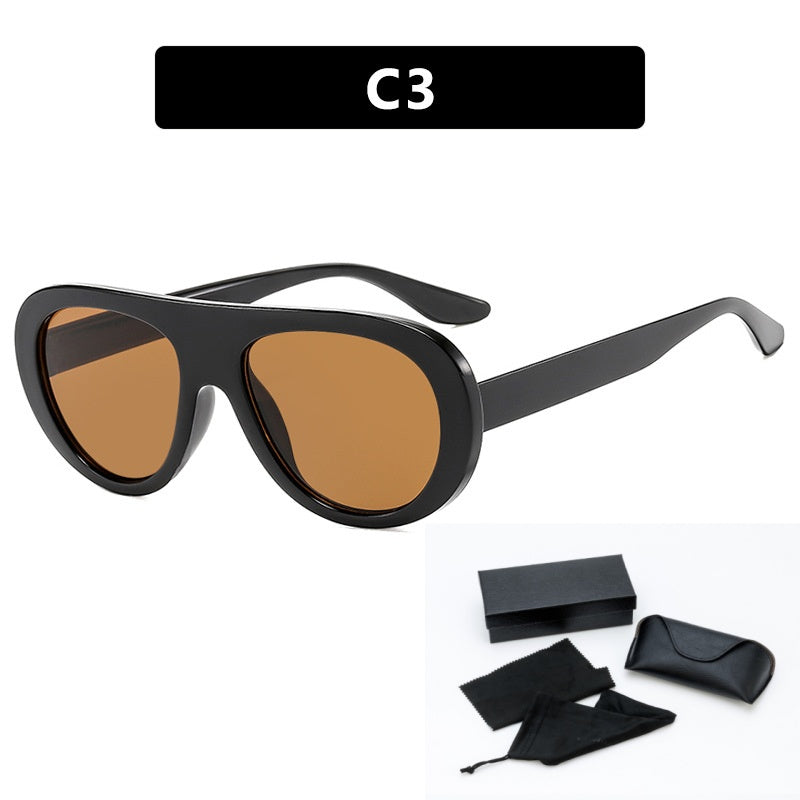 Lunettes de soleil de style grenouille pour femmes