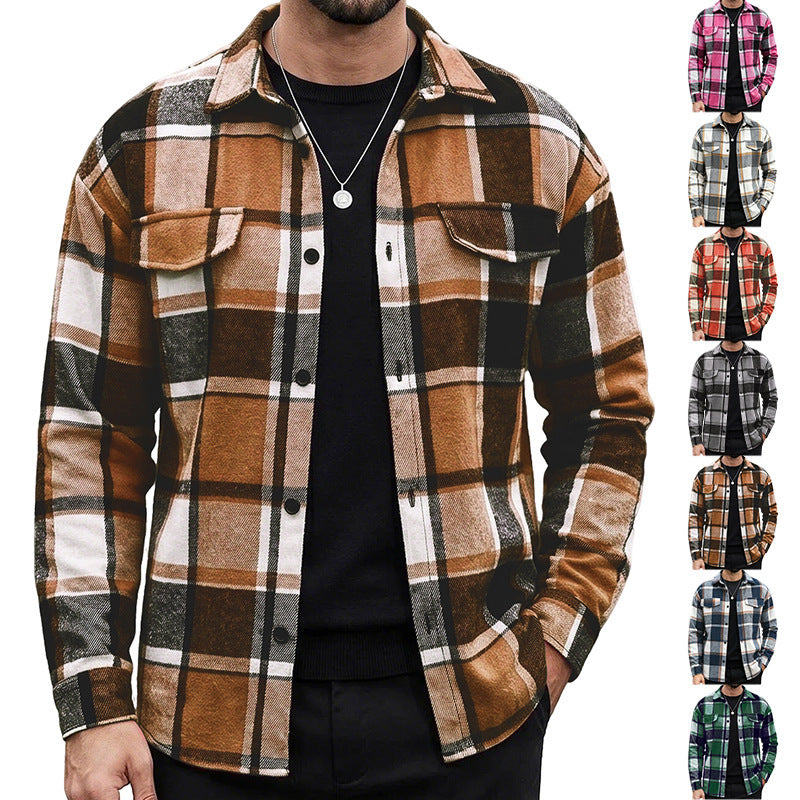 Chemise en cuir brossé vintage homme