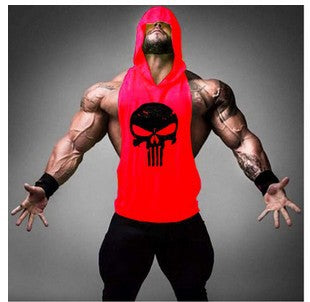 HOODED SKULL BODYBUILDING TOP