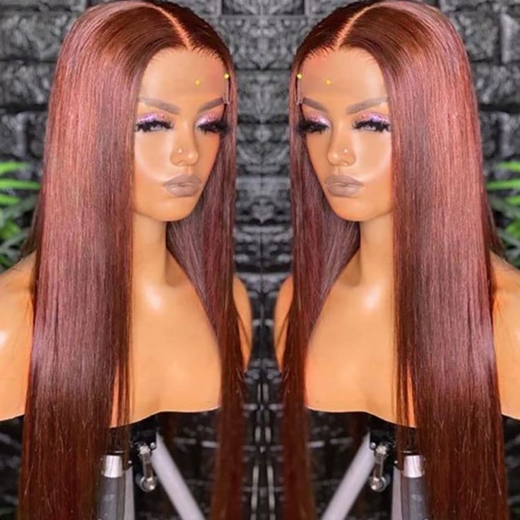 Red Brown 33color Huamn Perruque cheveux 134HD Dentelle transparente