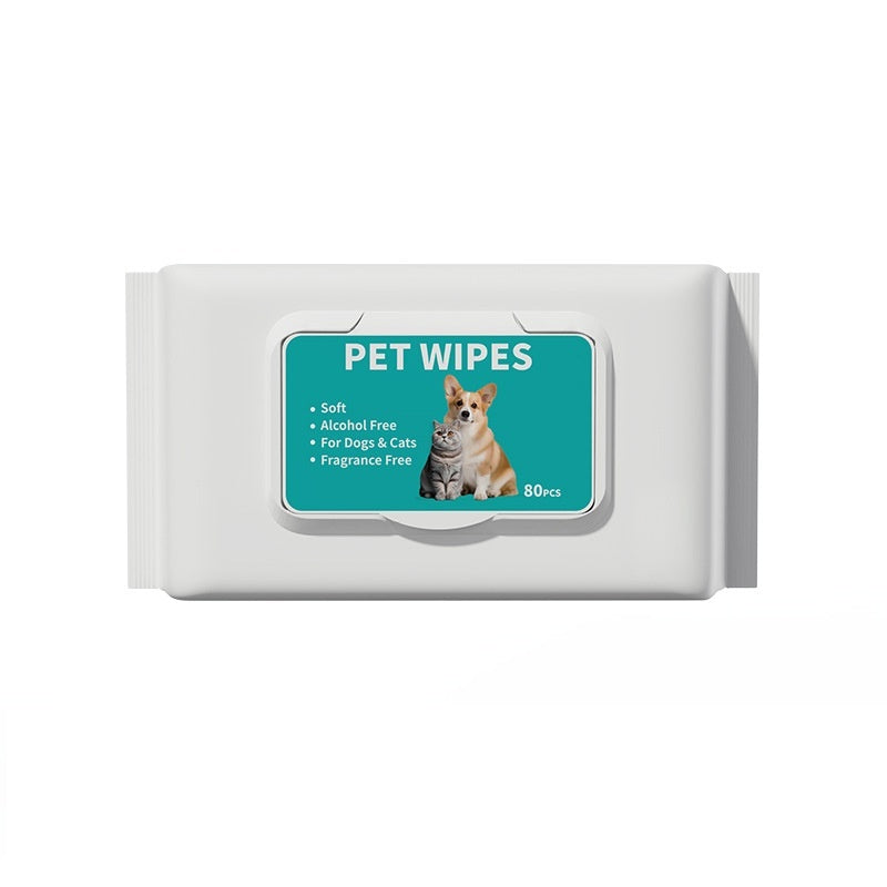 Animaux de compagnie 80-drawer Chien Exclusif pour chats jetable jetable Wipes de nettoyage jetable