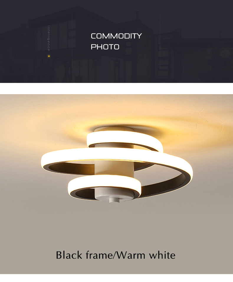 Simple et moderne lumière de plafond led métal