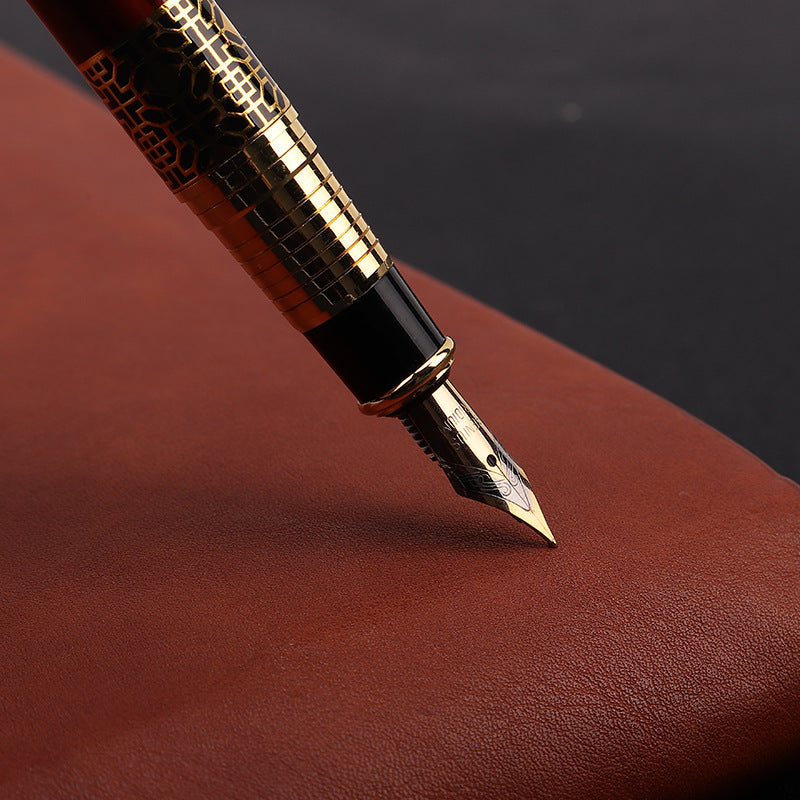 ImitationMahogany Stylo de fontaine en bois métallique