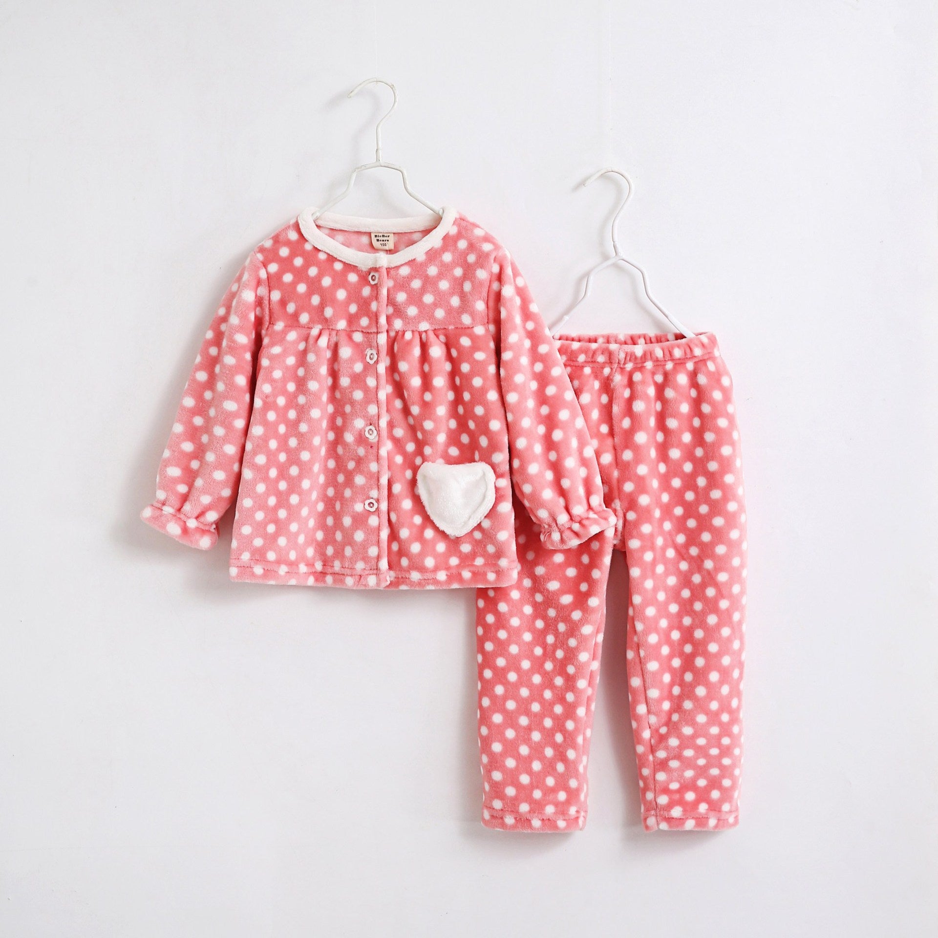 Flannel épaississant pyjama d'automne pour enfants