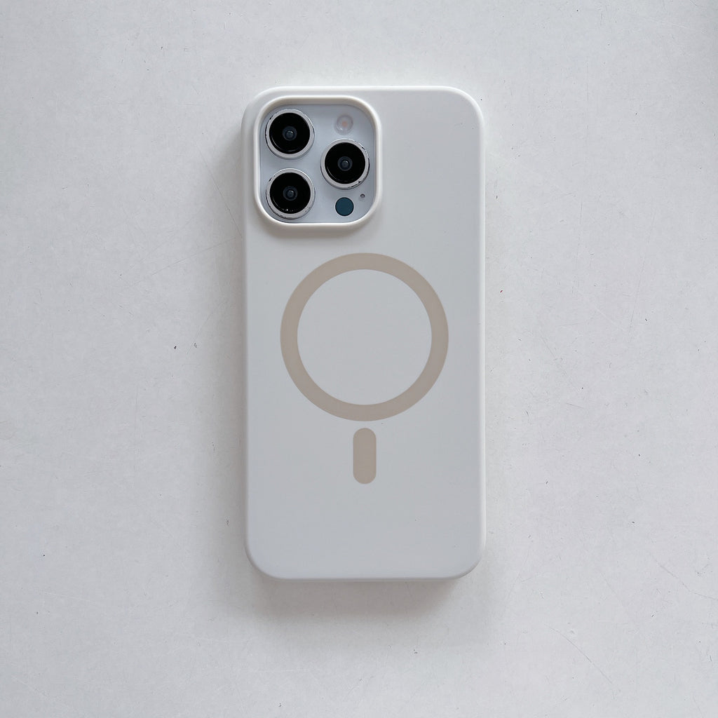 Silicone liquide de couleur solide Grand trou boîtier de téléphone magnétique