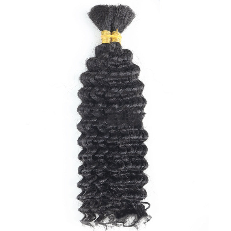 Mélange humain Boho tresses Deep Wave Cheveux en vrac