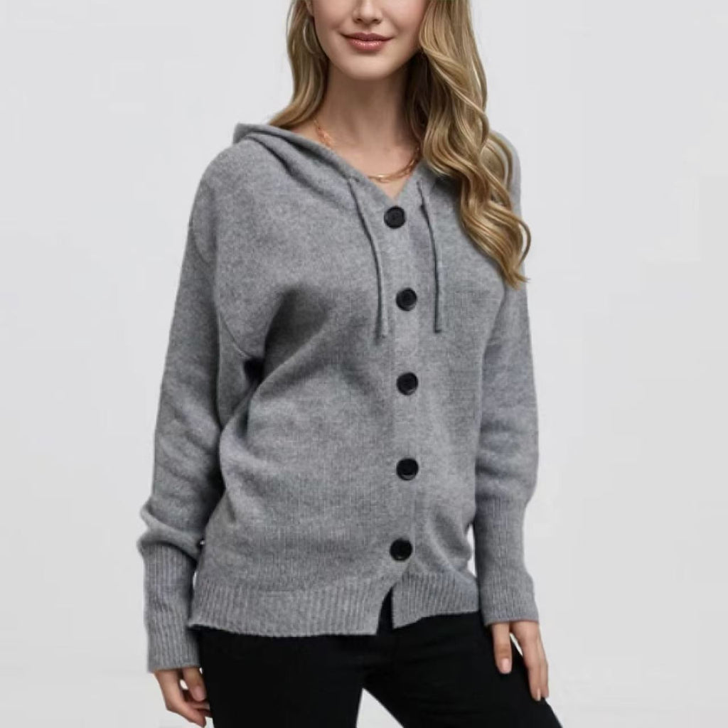 Chemise à capuche à tête unique en couleur V pour femmes