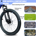 Vélo de montagne jeune 24 pouces avec 7 vitesses et suspension avant Cadre en acier durable