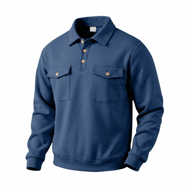 Homme Outdoor Casual Commuter Retro Sweatshirt à manches longues