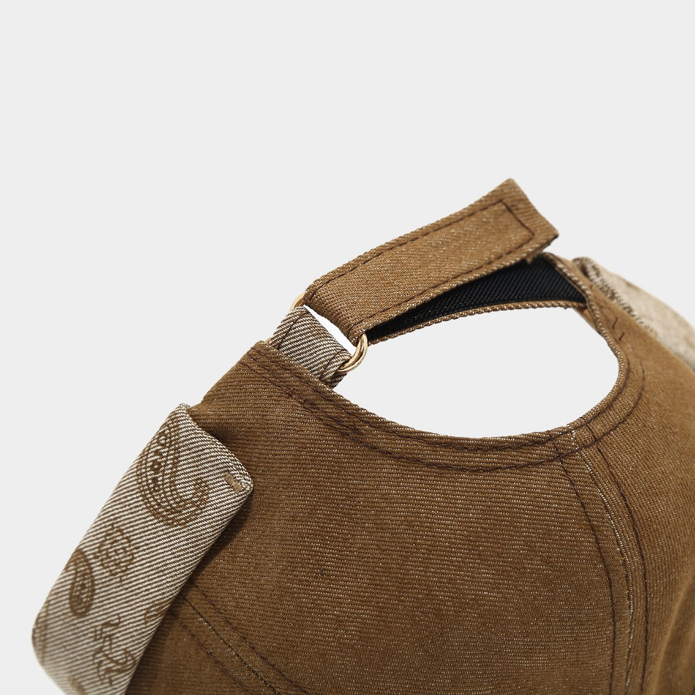 Cashew Flower Rolled-edge Melon Skin Cap - Rétro hommes et femmes sans brim Landlord H