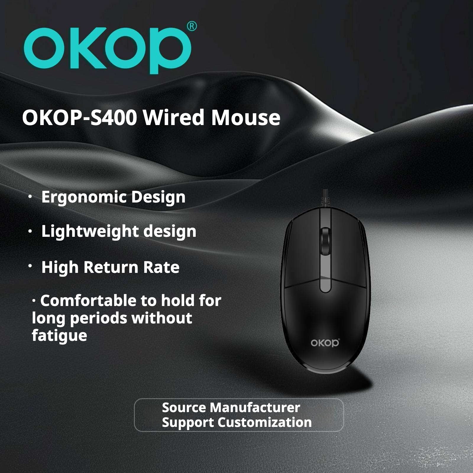 KP-S400 Meilleures ventes de souris optique filaire pour PC de bureau Ordinateurs portables Bureau Business