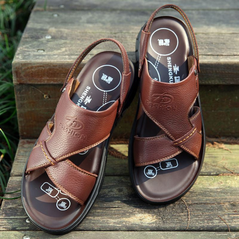 Men's Genuine Leather Beach Shoes Men's Sandals