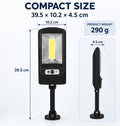 Capteur de mouvement rechargeable solaire Lampe de travail LED étanche 10W 1500mAh pour W756 1