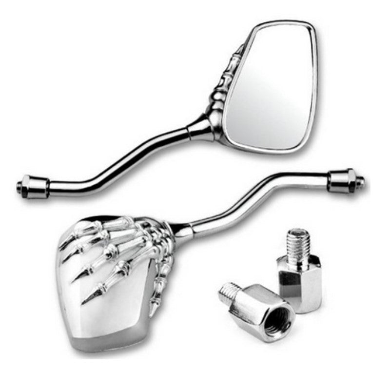 Moto modifié Skleton Skull Poignée de main Shadow Vue arrière miroir