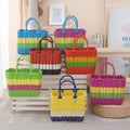 Panier de rangement en plastique portatif