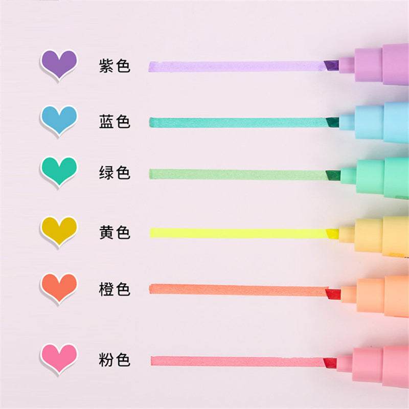 Macaron couleur mignon stylo de marquage grande capacité