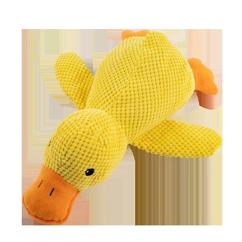 Jouet en peluche chien calmant Canard farci Jouets en peluche Jouet à croquer Squeaky pour chiot Dents de chien Clea