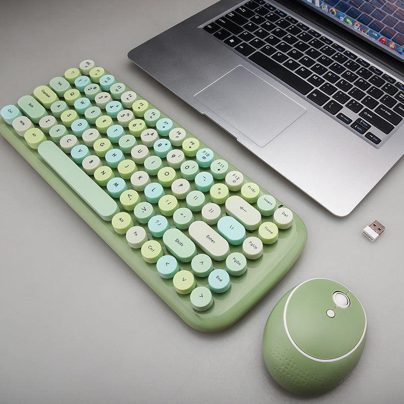 Mini sans fil de bureau 2,4G jeu de souris clavier