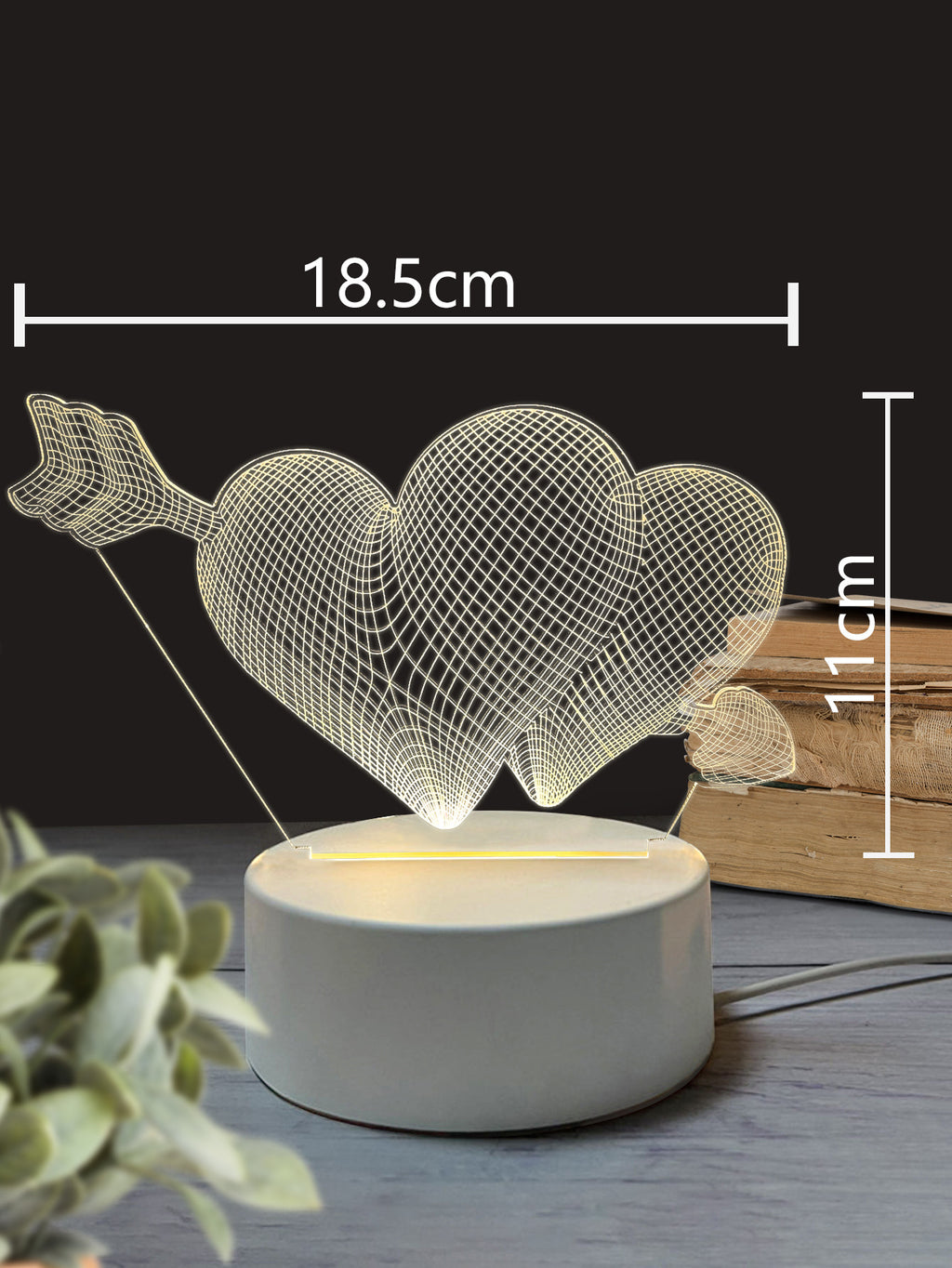 3Dd petite lampe de nuit LED lumière USB lumière ambiance lumineuse chambre