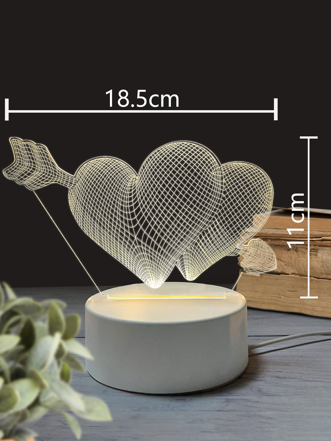 3Dd petite lampe de nuit LED lumière USB lumière ambiance lumineuse chambre