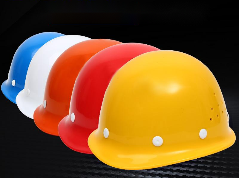 Type d'acier en verre Casque respirant Construction Site Épaisseur Casque anti-smashing