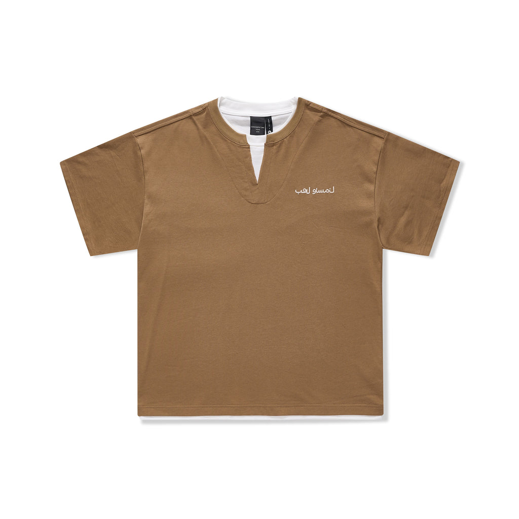Hommes Faux Deux-pièces Manches Courtes Manches V-Neck
