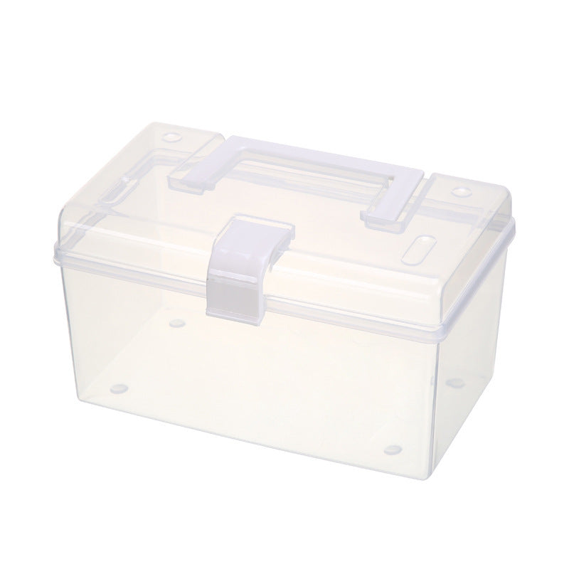 Maison Boîte de stockage transparente Bureau plastique Organisateur