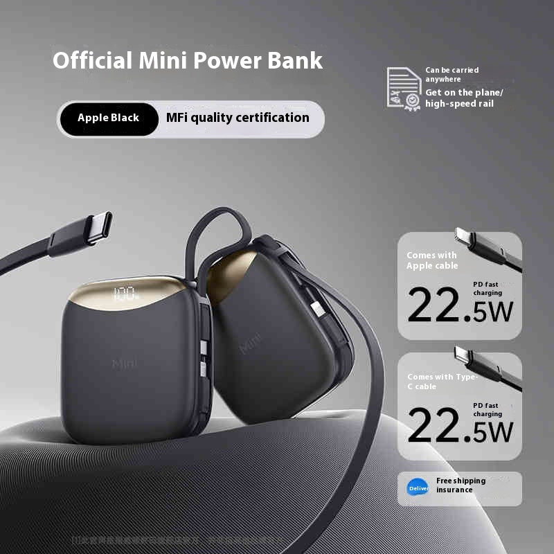 Avec câble compact et portable grande capacité de puissance portable