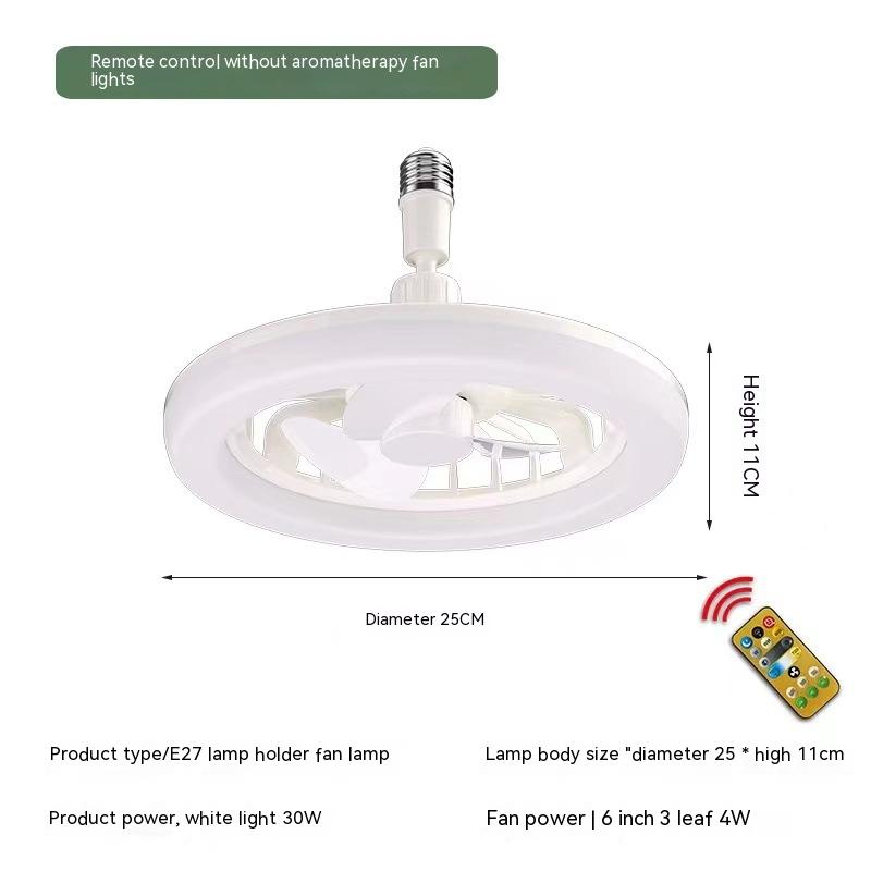 Télécommande E27 Vis réglable chambre à coucher aromathérapie Petit ventilateur lampe