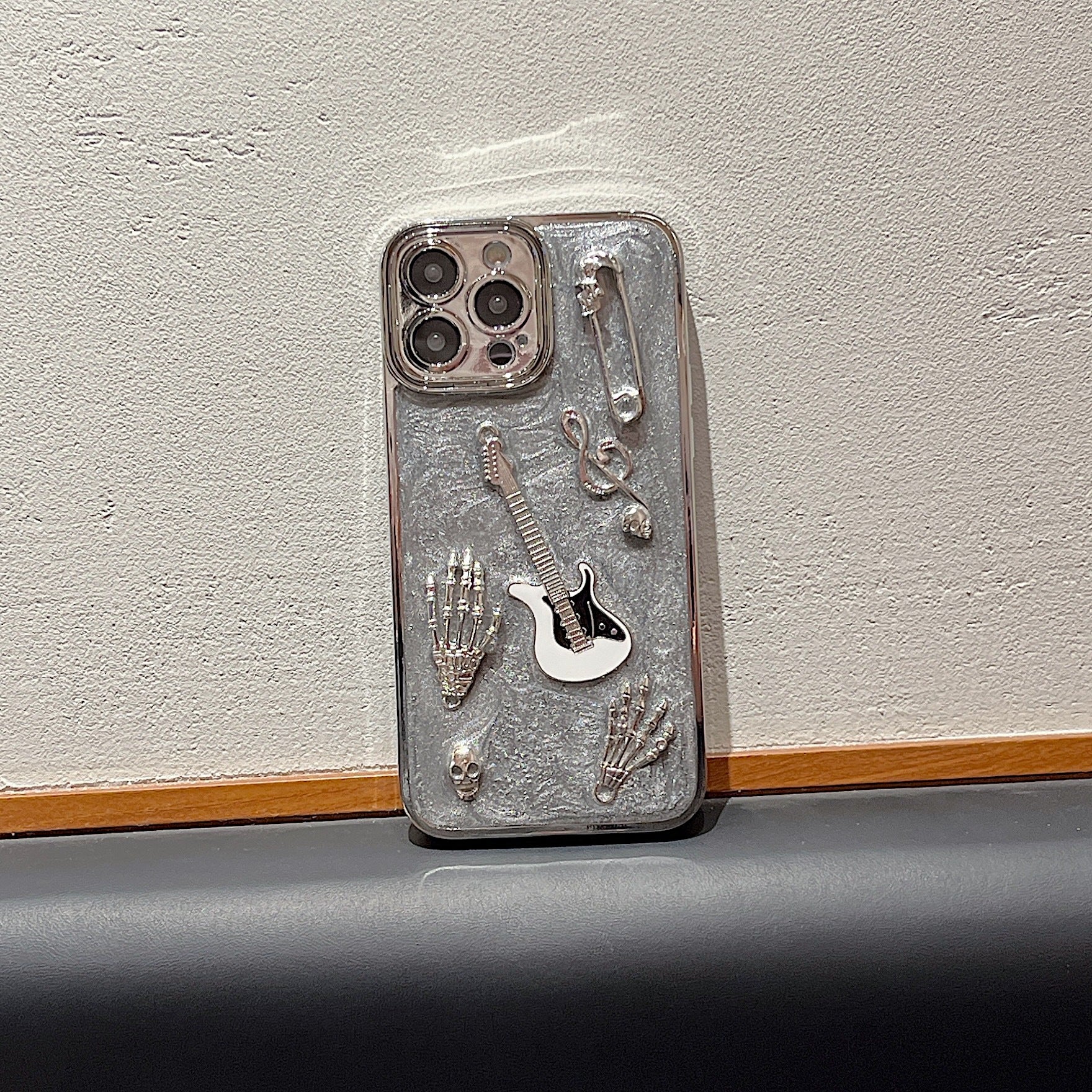 Coffret téléphonique de protection pour guitare en métal Cement Gray