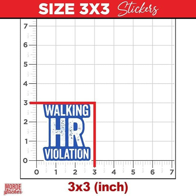 Funny HR Department Door Citation Hard Cap Sticker