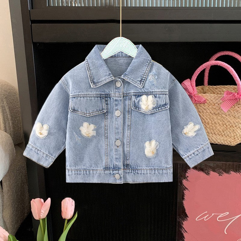 Kitten veste de denim de mode décontractée coréenne