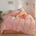 Ins-style Plaid Four-piece Set Skin-friendly Design de feuille de lit élégant et minimaliste