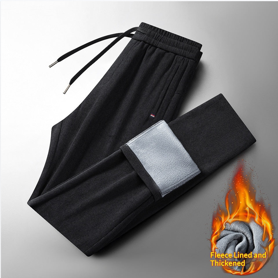 Pantalons à manches courtes et polyvalents, doublés de polaires pour hommes