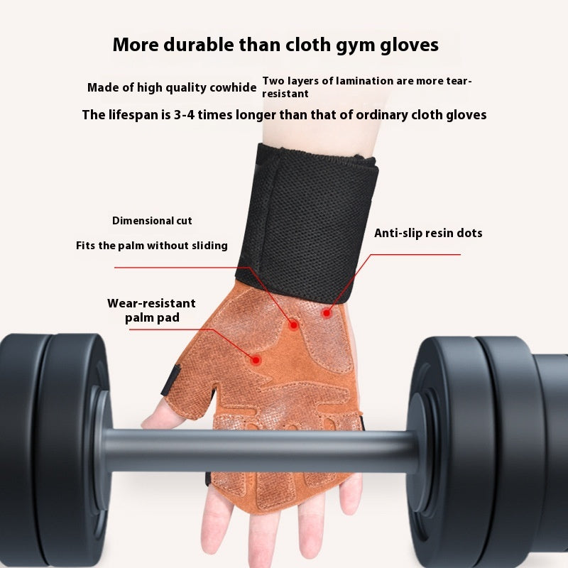 Gants antidérapants pour le fitness de la vache