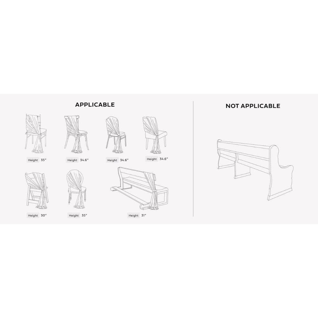 Ensemble de 16 décorations de dossier de chaise