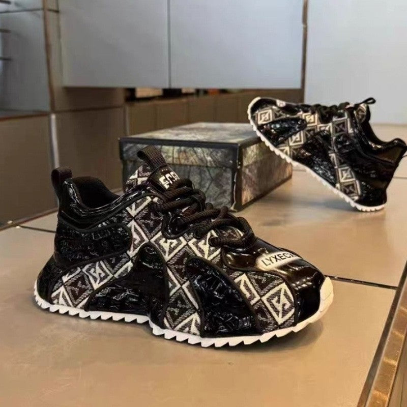 Mode Jeunes Broderie Pitching Épaisseur Bottom Léger Hommes Chaussures