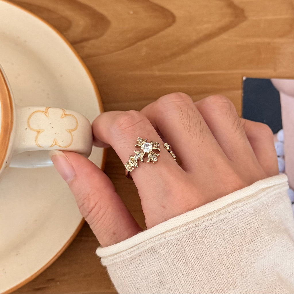 Bague de déclaration de luxe légère de style italien