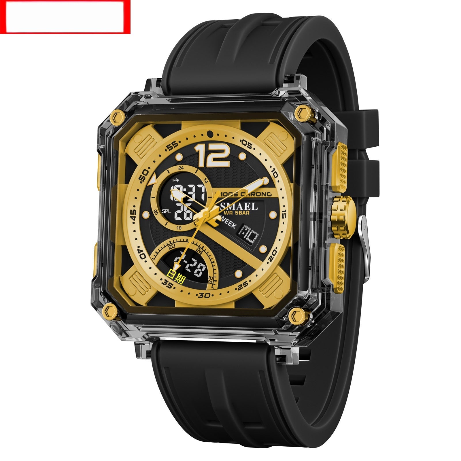 Montre électronique tendance homme mode avec chronométrage précis et conception fonctionnelle