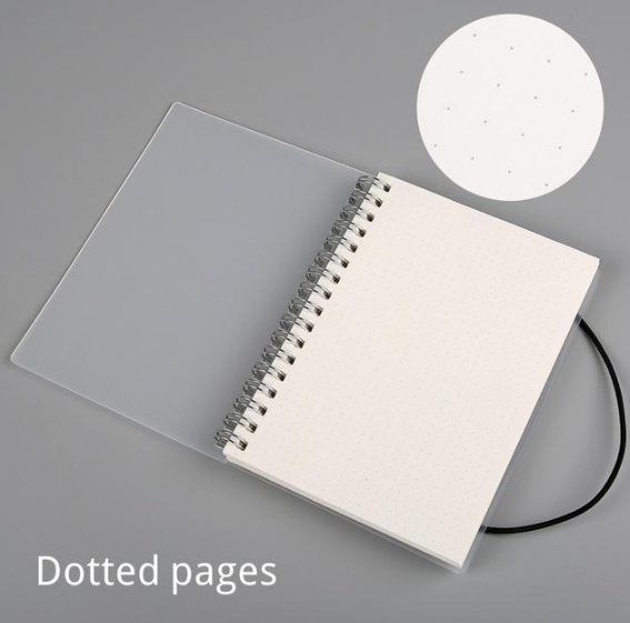 Cahier de notes de bobines spirales en plastique