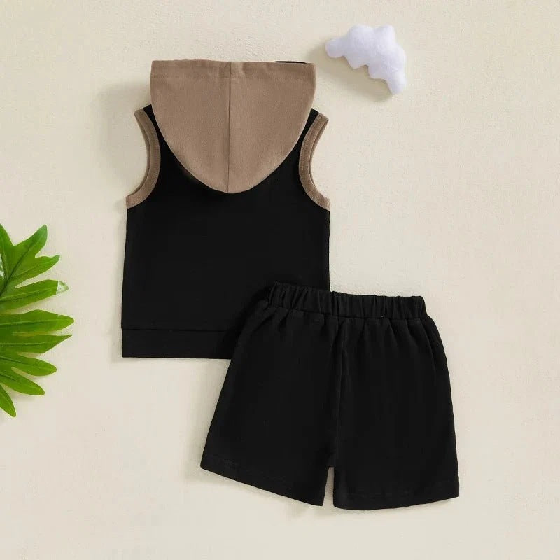 Filles Coupe ronde et ensemble de shorts