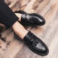 Chaussures décontractées et élégantes pour hommes avec style rétro britannique et cuir de tailleur