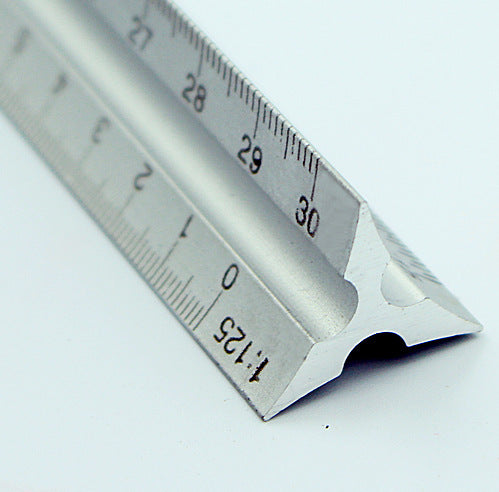30cm Métal Silver Architect Technique Triangle Règle