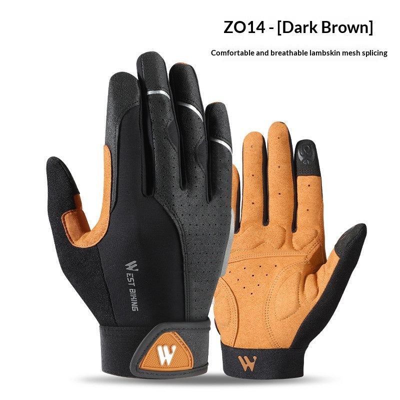 Gants de vélo SpringSummer à écran tactile Gants Full-Finger pour motos et Bic