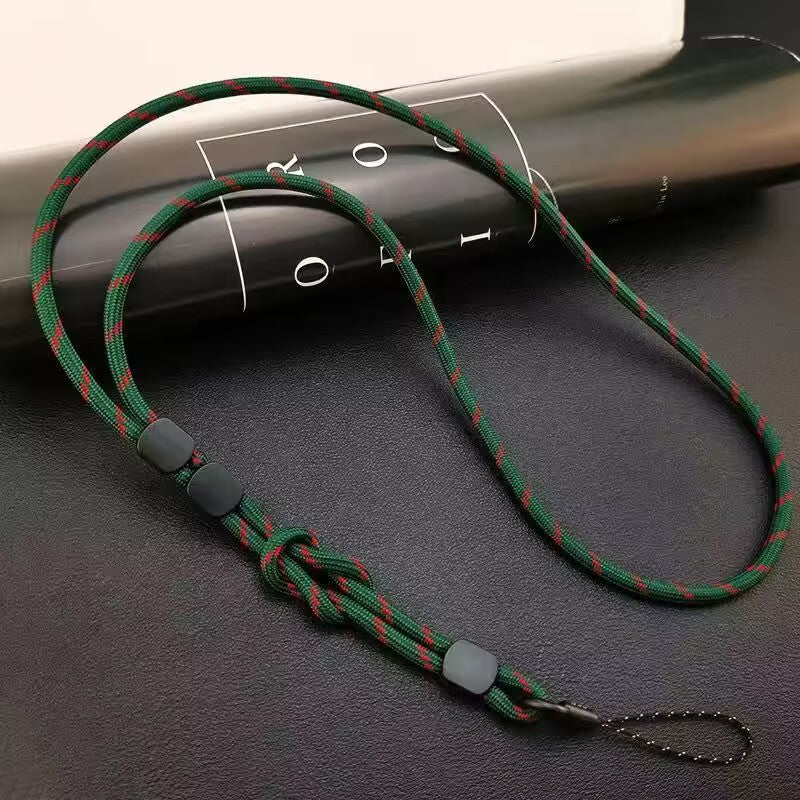 Long Minimalist Double-usage amovible téléphone réglable Lanyard