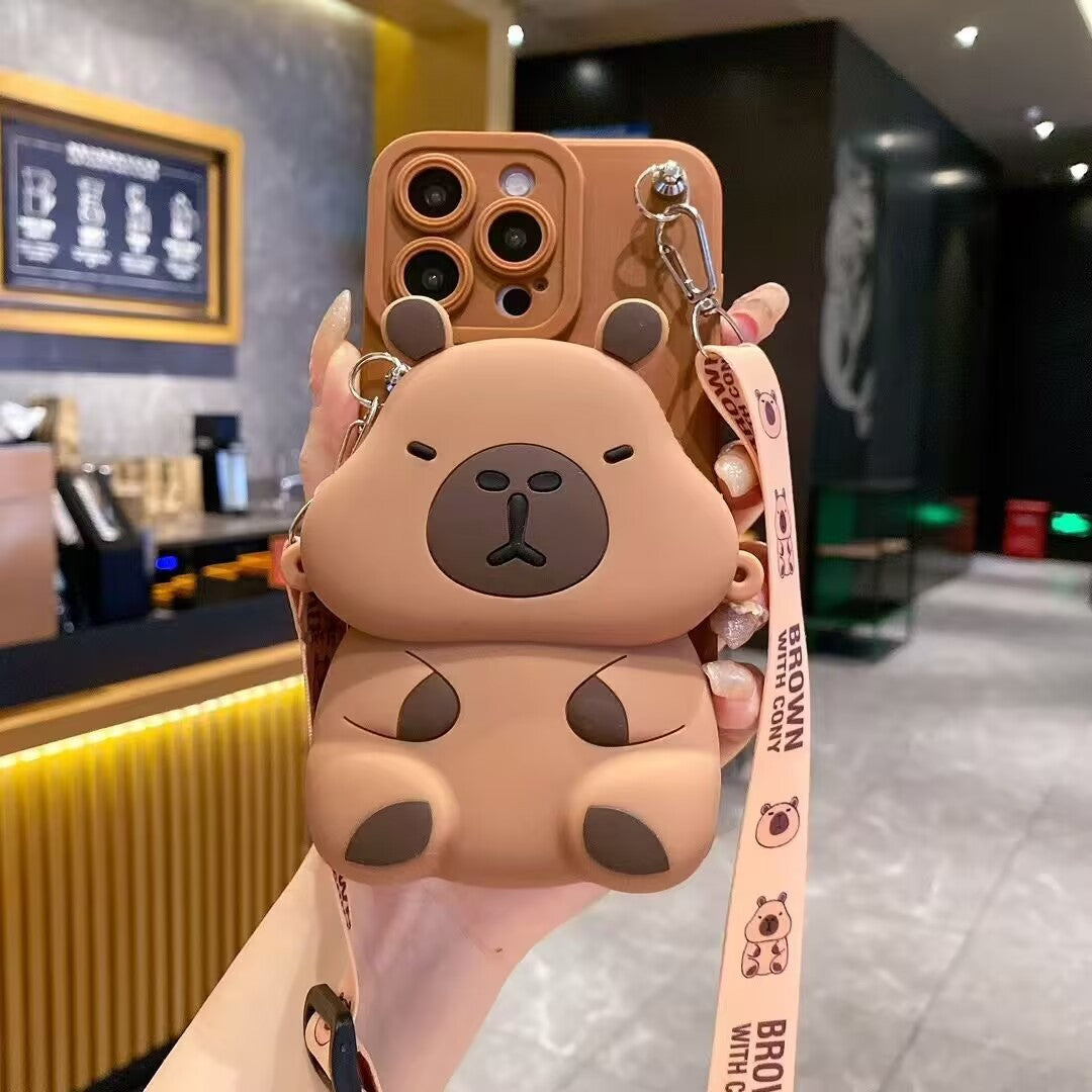 Mode personnalisée Capabala Coin Purse Phone Case