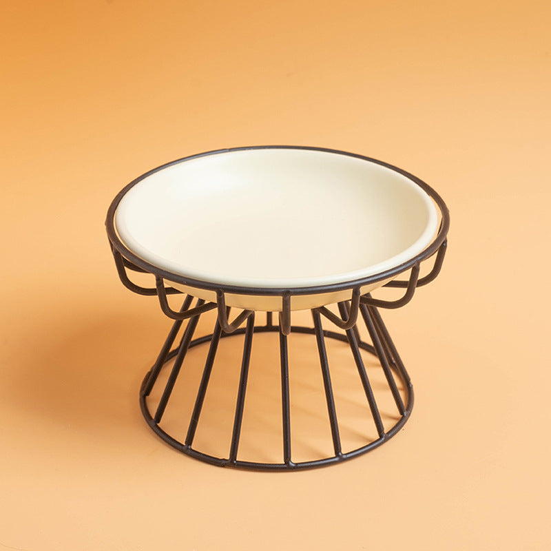 Élevée Pet Food Bowl Stand Neck Support Rack d'alimentation pour chats et chiens