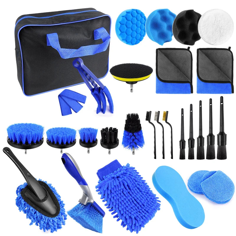 Set de brosse de détail de voiture